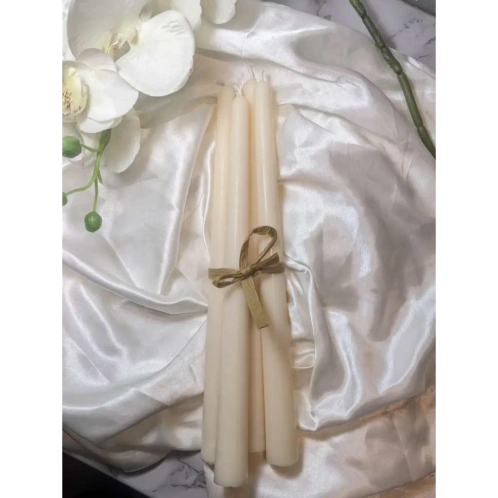 Ensemble de 4 bougies piliers crème pour une ambiance chaleureuse et traditionnelle
