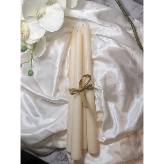 Ensemble de 4 bougies piliers crème pour une ambiance chaleureuse et traditionnelle