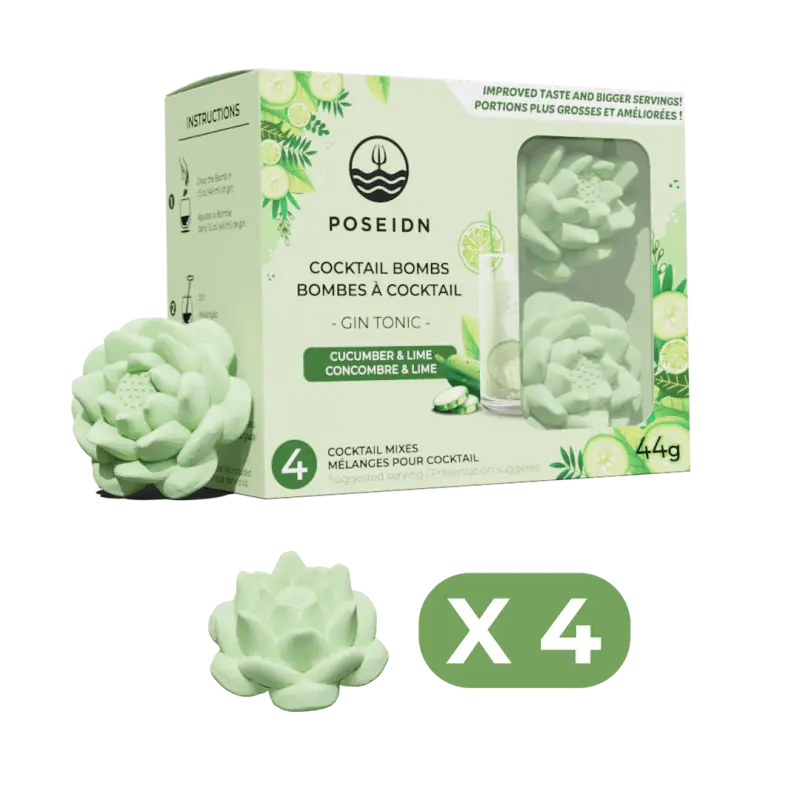 Bombes à cocktail - Concombre & Lime - 4-pack - Cocktail