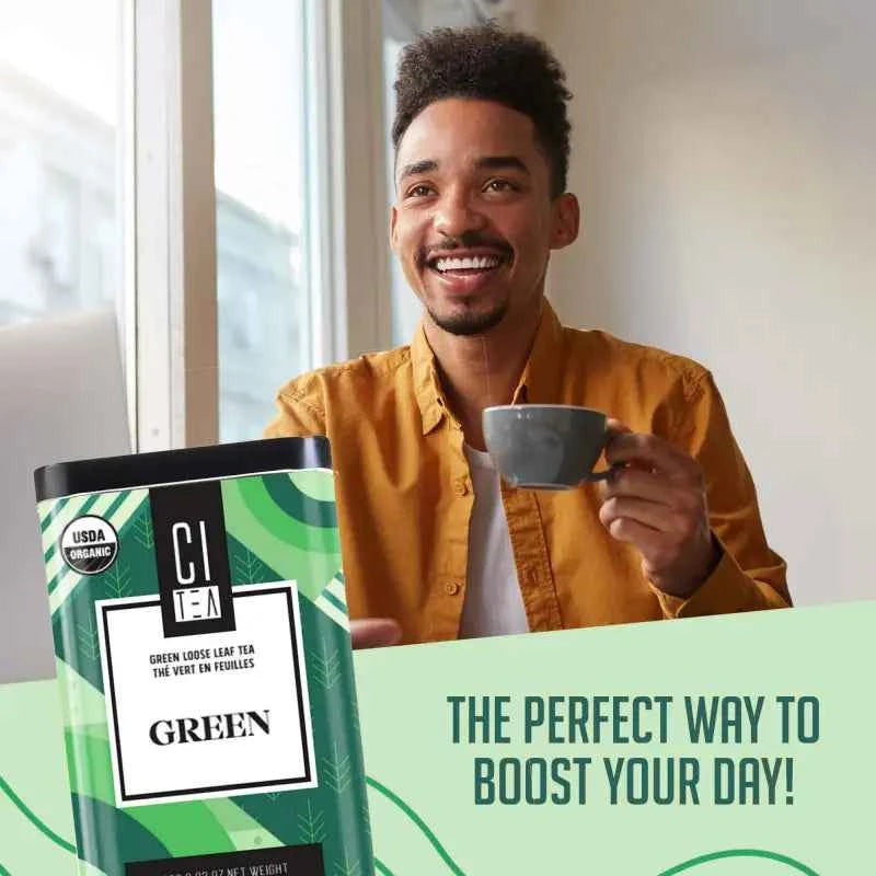 Coffret cadeau - Thé vert en vrac et de tasses à thé à infusion - Bougie d'Ève