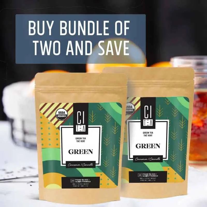 Thé vert bio à la cannelle - 24 sachets - Bougie d'Ève