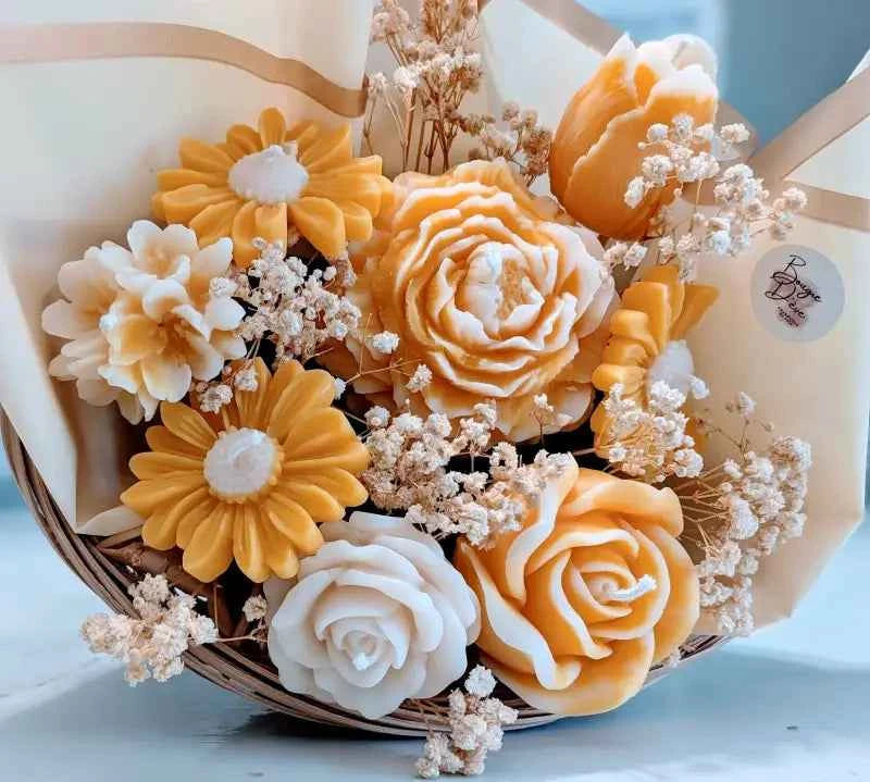 Panier de Fleurs Parfumées - Bougie d'Ève