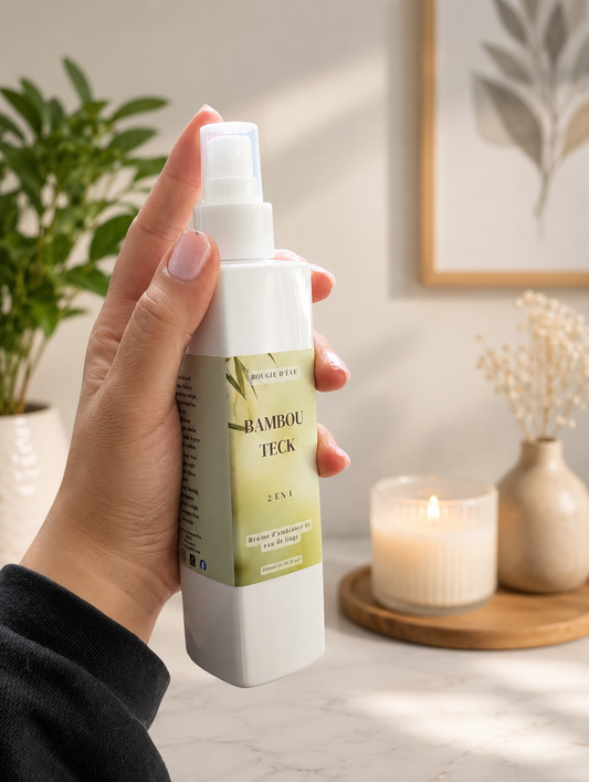 Bruine d'ambiance et eau de linge 2 en 1 - 200 ml - Fleurs de coton