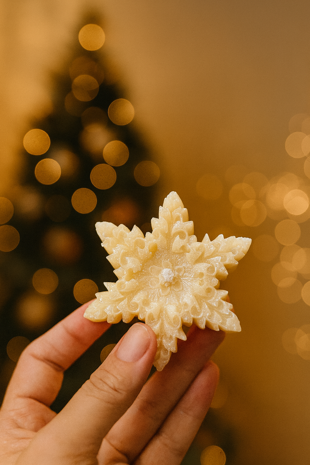 Bougie flocon de neige - Bougie d'Ève