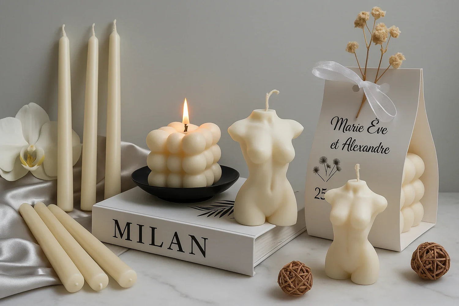 Bougies décoratives et accessoires