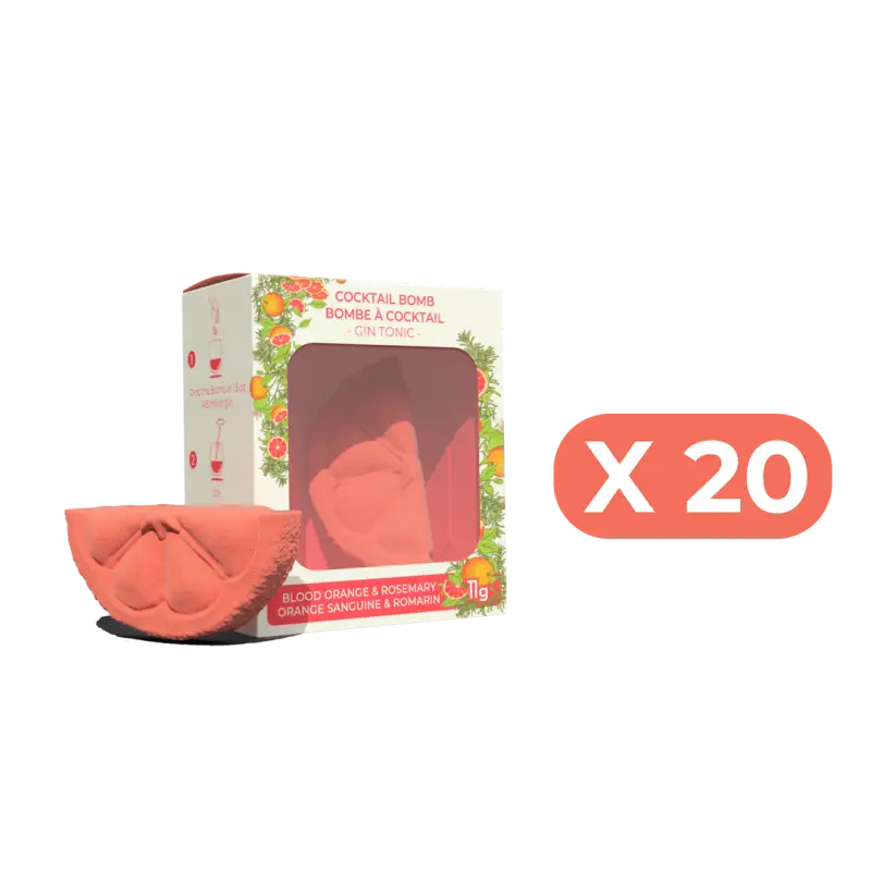 Bombes à cocktail - Orange sanguine et romarin - 20-unit