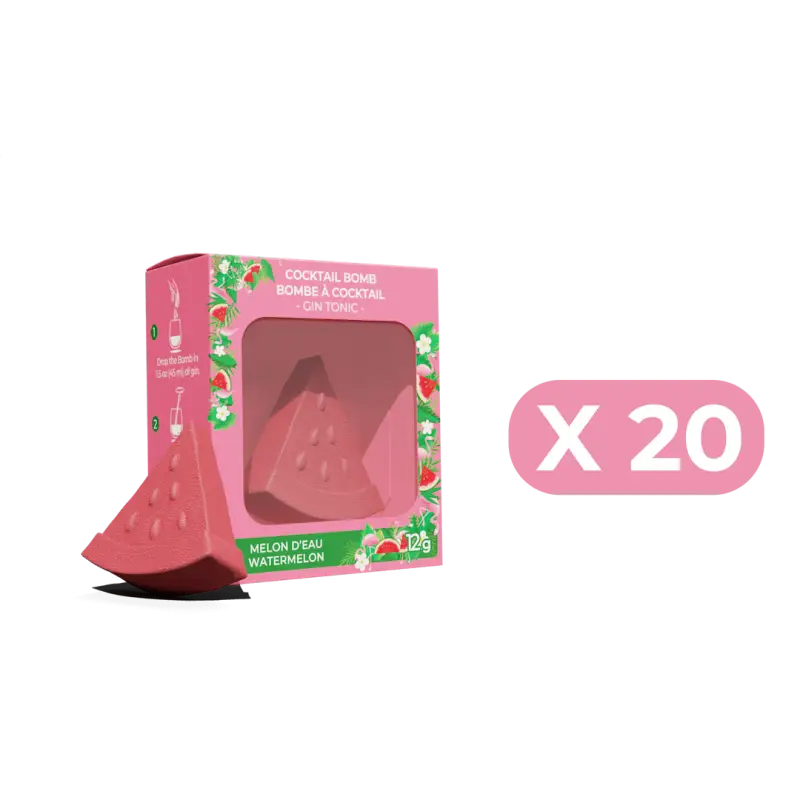 Bombes à cocktail - Pastèque et fleur de sureau - 20-unit