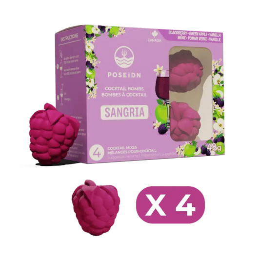 Bombes à cocktail - Mûre pomme verte et vanille - 4-pack