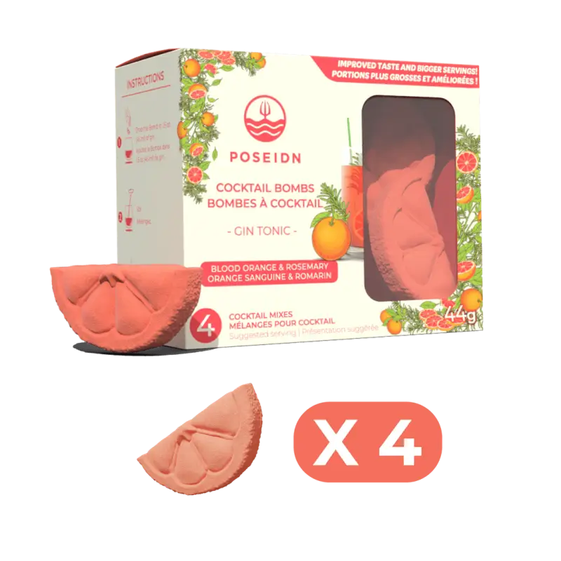 Bombes à cocktail - Orange sanguine et romarin - 4-pack