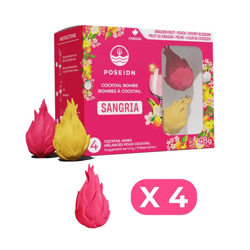 Bombes à cocktail - Fruit du dragon pêche et fleur