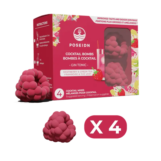 Bombes à cocktail - Framboise et thé vert - 4-pack