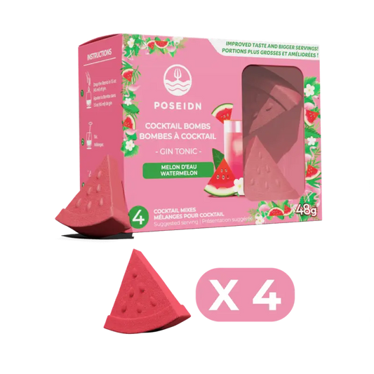 Bombes à cocktail - Pastèque et fleur de sureau - 4-pack