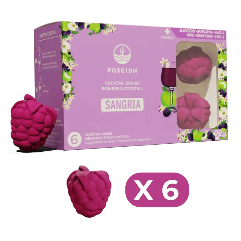 Bombes à cocktail - Mûre pomme verte et vanille - 6-pack