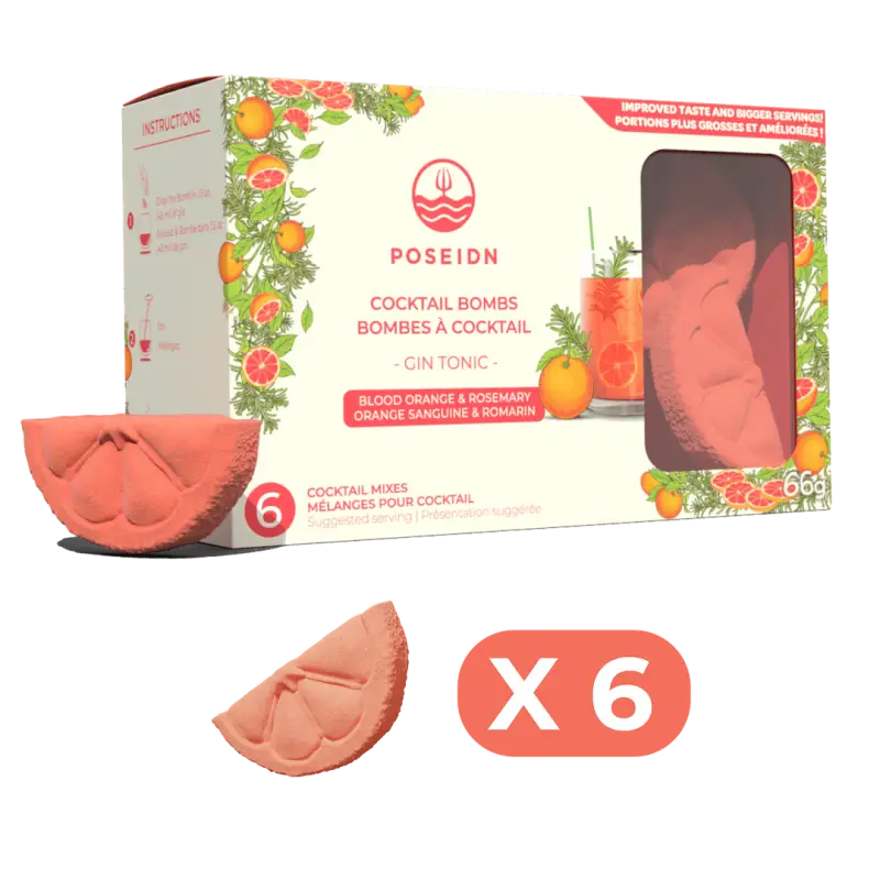 Bombes à cocktail - Orange sanguine et romarin - 6-pack