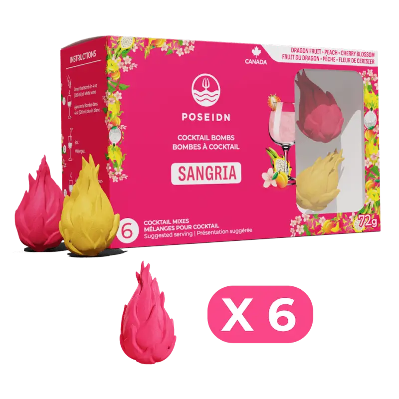 Bombes à cocktail - Fruit du dragon pêche et fleur