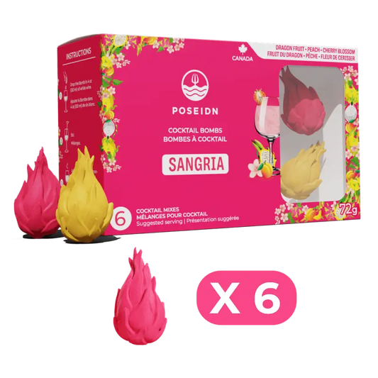 Bombes à cocktail - Fruit du dragon pêche et fleur