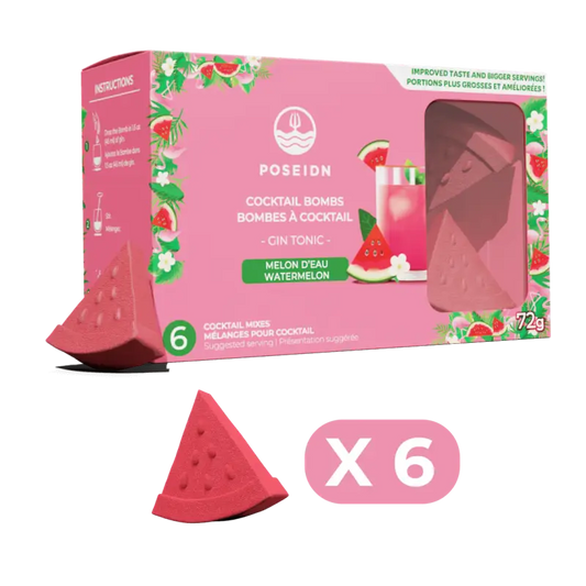 Bombes à cocktail - Pastèque et fleur de sureau - 6-pack