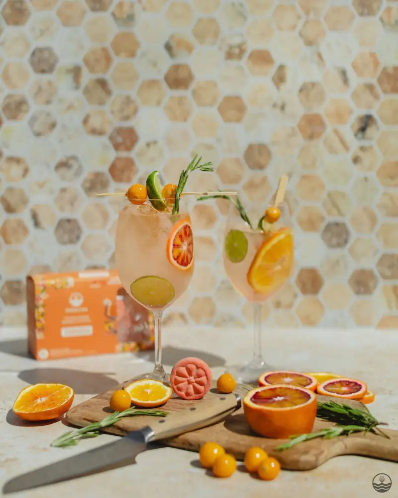 Bombes à cocktail - Orange sanguine abricot et fleur