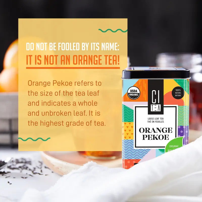 Lot de deux thés en vrac bio Orange Pekoe