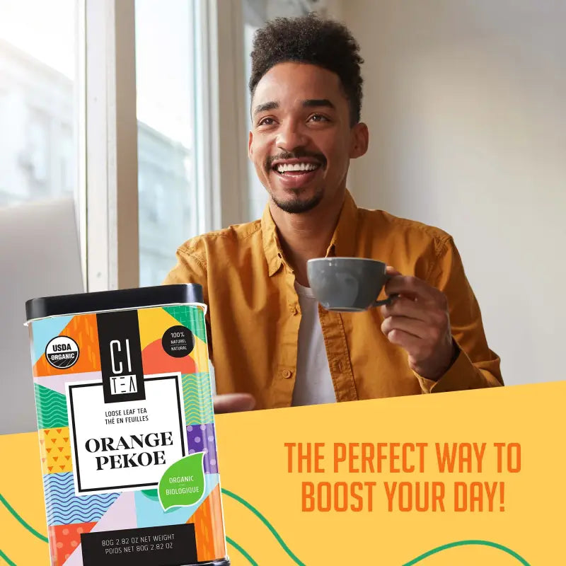 Lot de deux thés en vrac bio Orange Pekoe