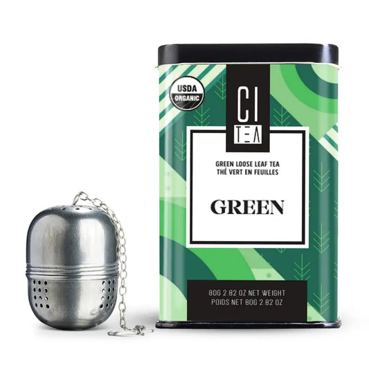 Thé vert bio en vrac avec boule de thé - 80 g
