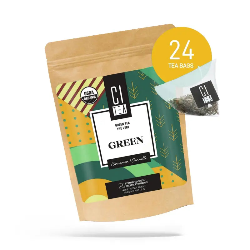 Thé vert bio à la cannelle - 24 sachets