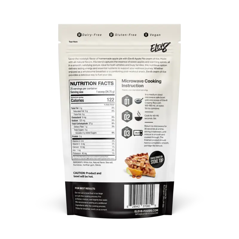 Crème de riz - Tarte aux pommes - Cream of Rice Produits