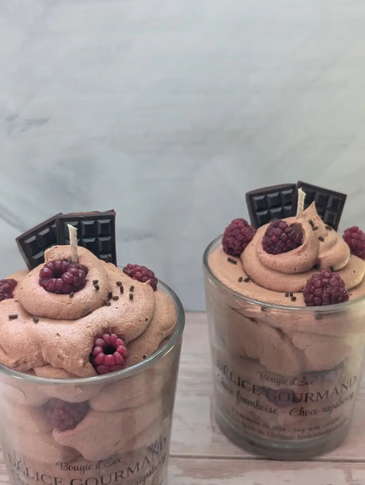 Le Choco framboise - Les bougies délices gourmands