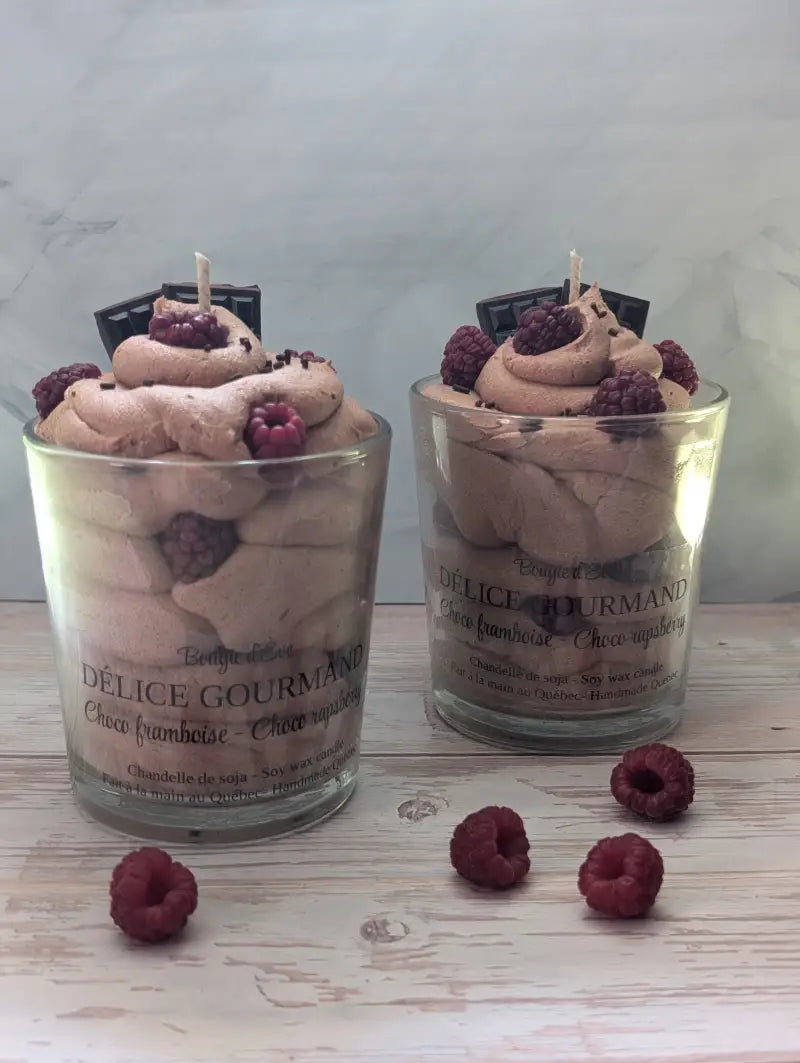 Le Choco framboise - Les bougies délices gourmands