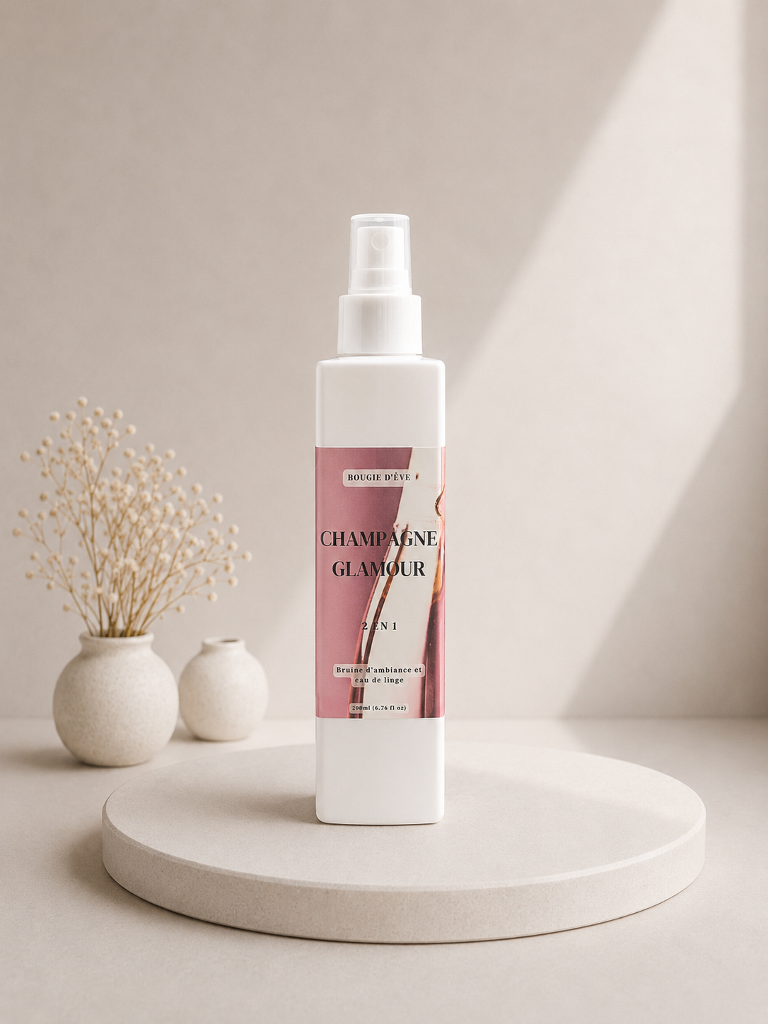 Bruine d'ambiance et eau de linge 2 en 1 - 200 ml - Champagne glamour