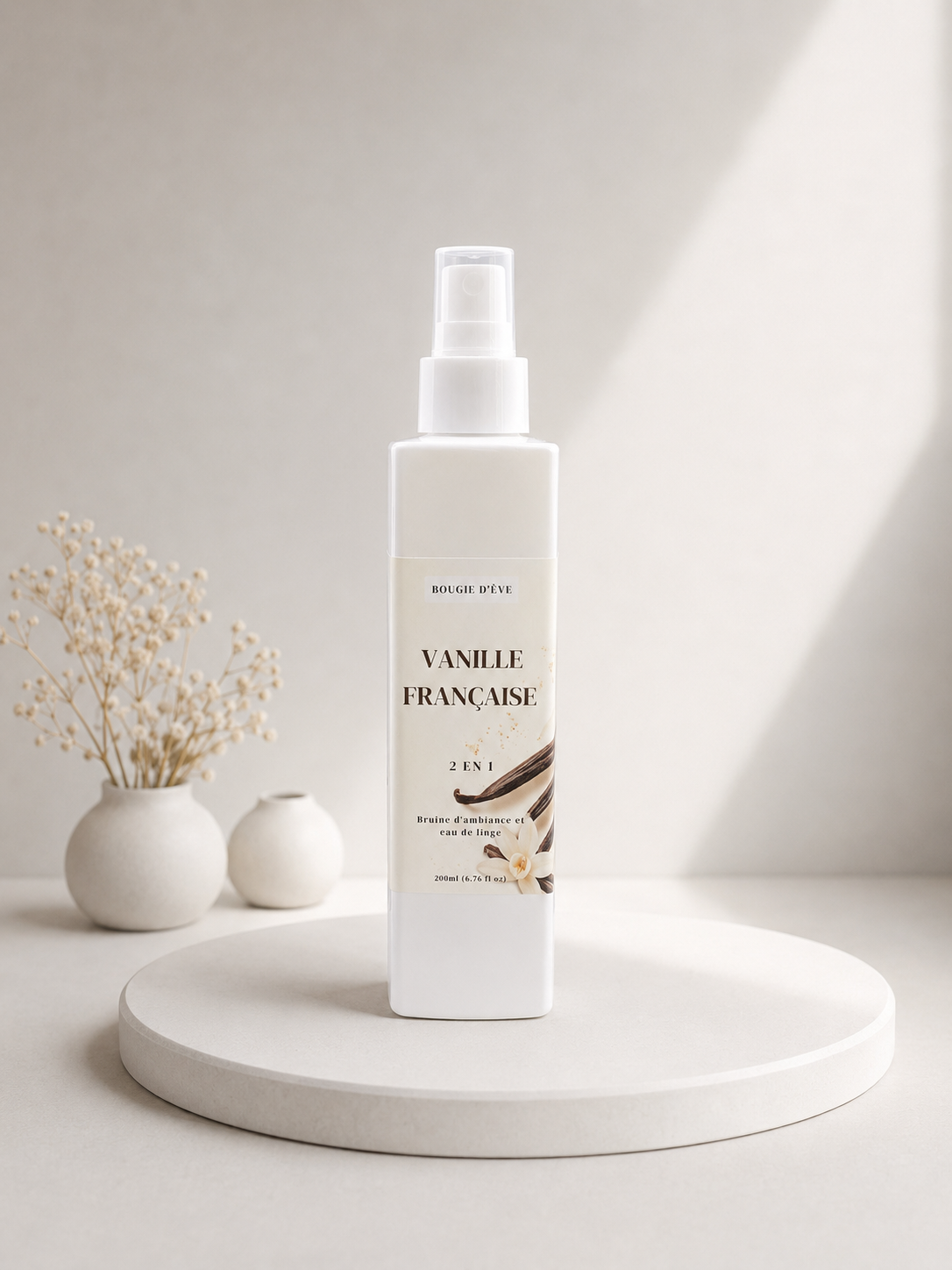 Bruine d'ambiance et eau de linge 2 en 1 - 200 ml - Vanille française