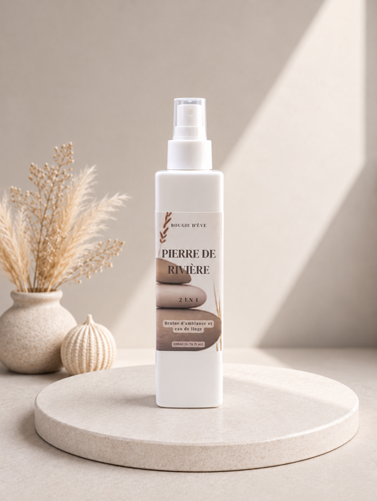 Bruine d'ambiance et eau de linge 2 en 1 - 200 ml - Pierre de rivière