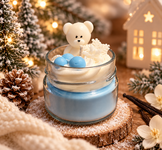 La bougie gourmande mini délice - Édition de Noël - Ourson des neiges