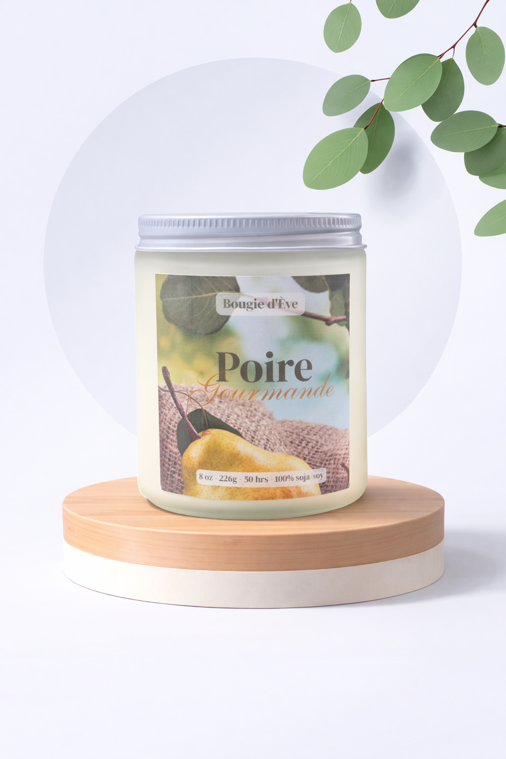 Bougie de soja 8 oz - Poires gourmande