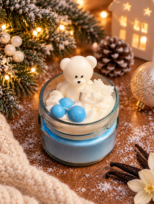 La bougie gourmande mini délice - Édition de Noël - Ourson des neiges