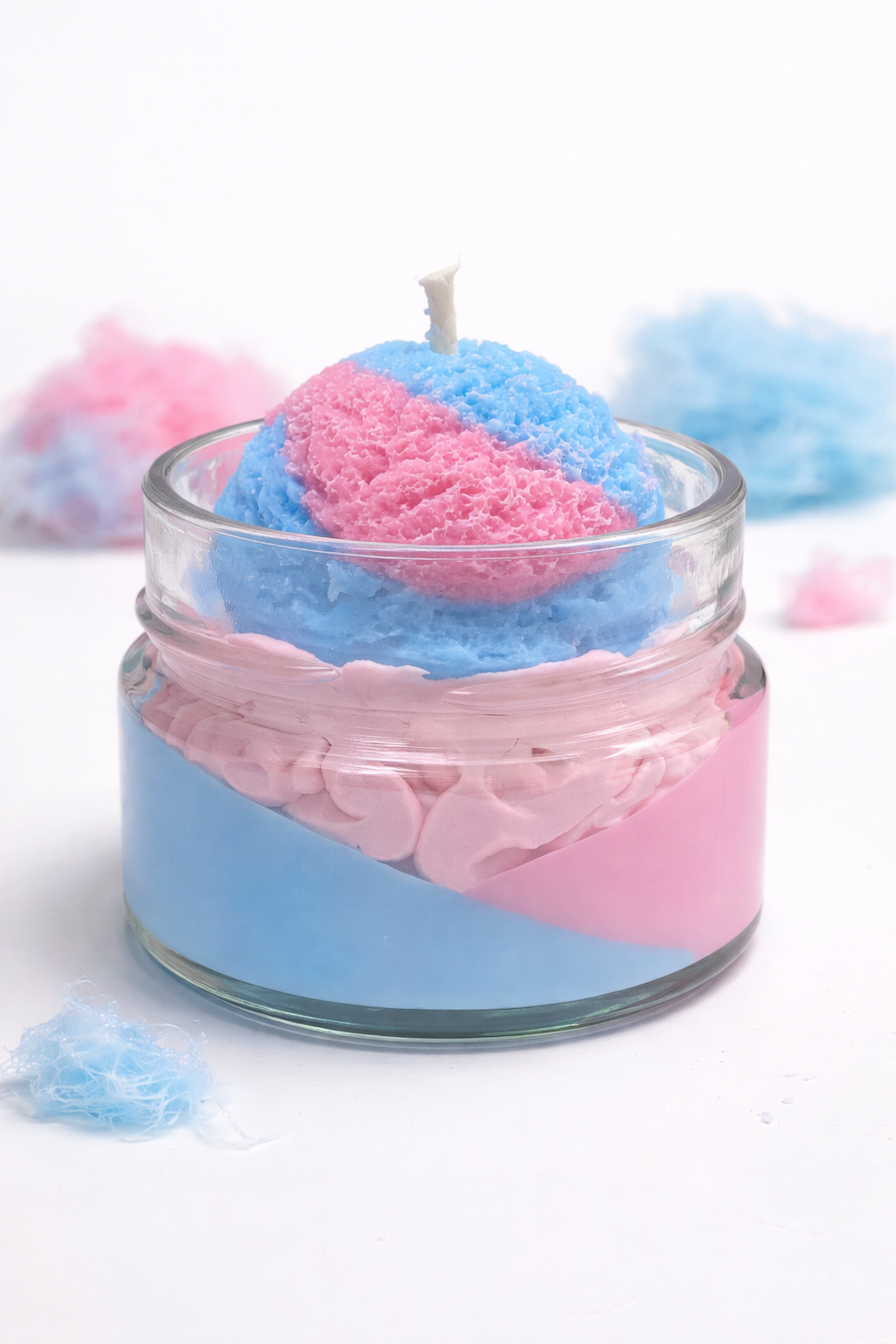 La bougie gourmande mini délice - Crème glacée barbe à papa