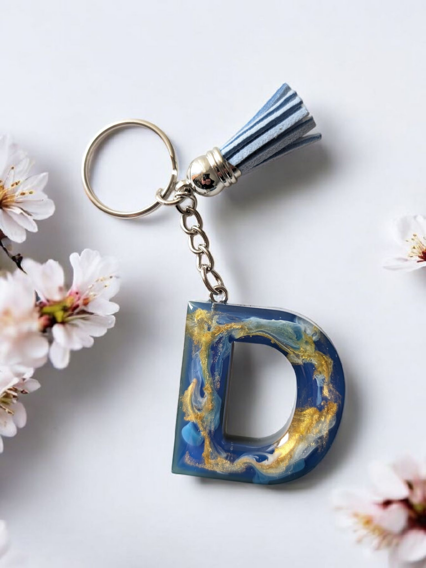 Porte-clés lettre - Vague dorée