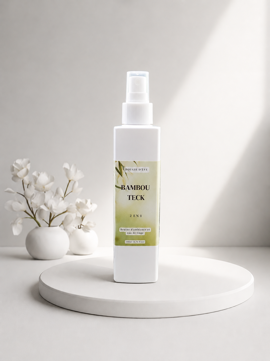 Bruine d'ambiance et eau de linge 2 en 1 - 200 ml - Bambou teck