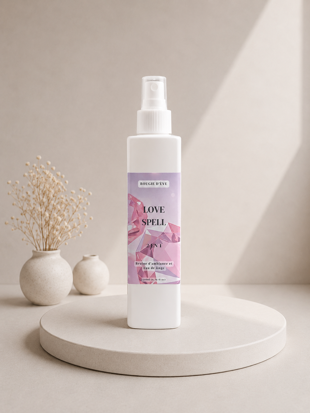 Bruine d'ambiance et eau de linge 2 en 1 - 200 ml - Love spell