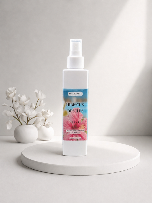 Bruine d'ambiance et eau de linge 2 en 1 - 200 ml - Hibiscus des îles