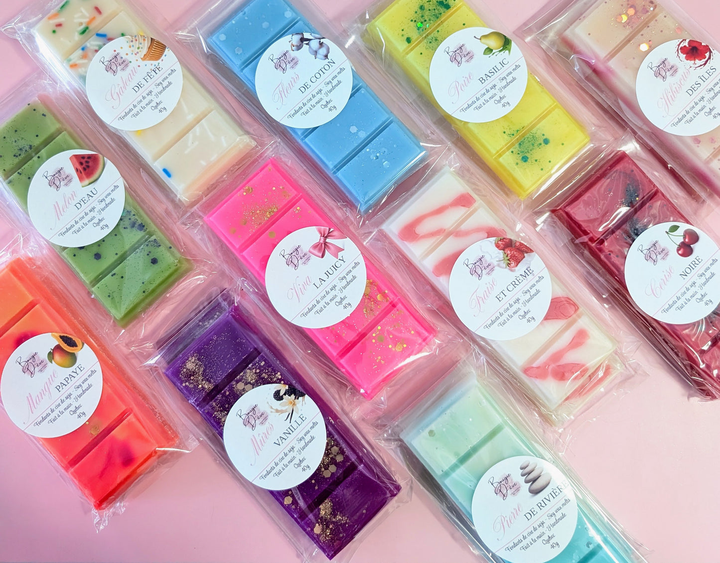 Fondants de cire de soja