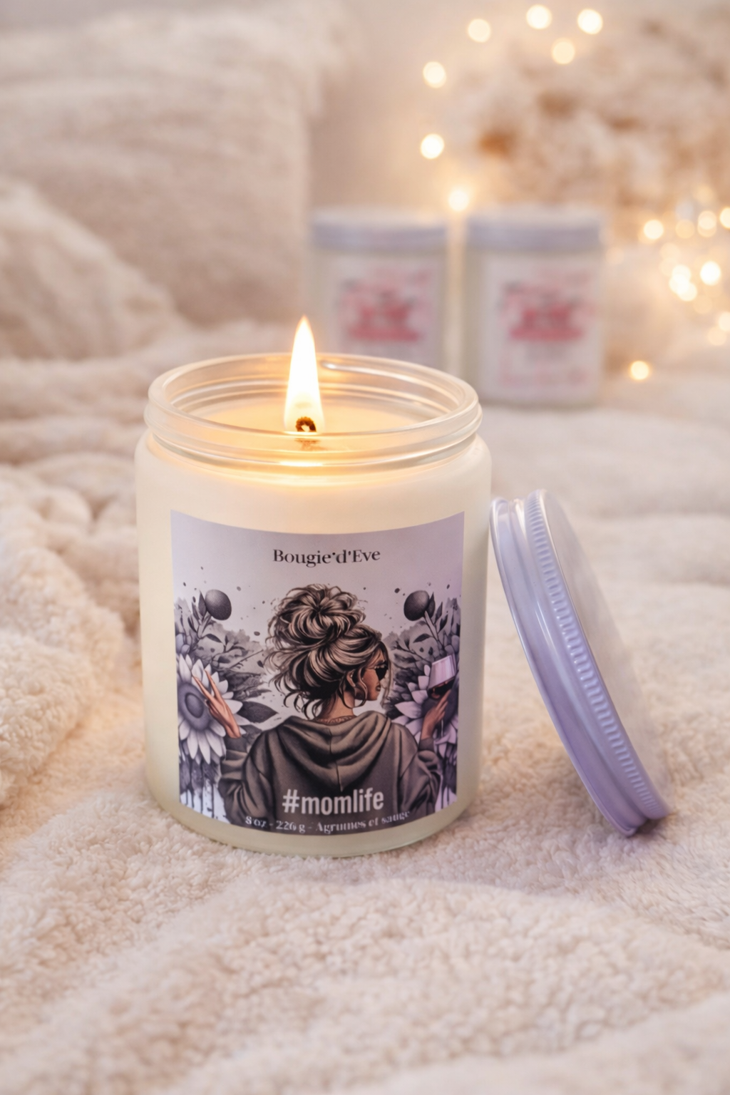 Bougie de soja 8 oz - #momlife