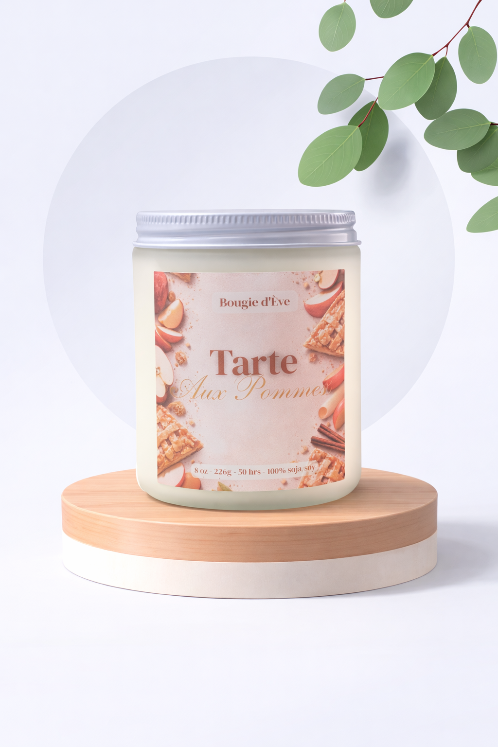 Bougie de soja 8 oz - Tarte aux pommes