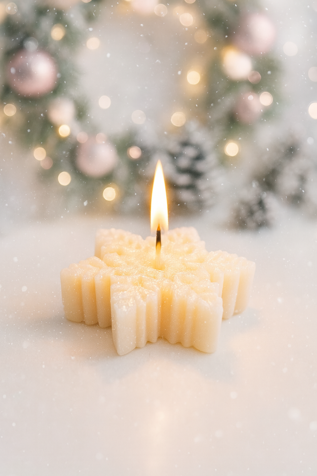 Bougie flocon de neige - Bougie d'Ève