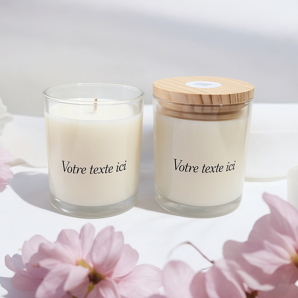 Bougie de soja message personnalisé - Bougie d'Ève