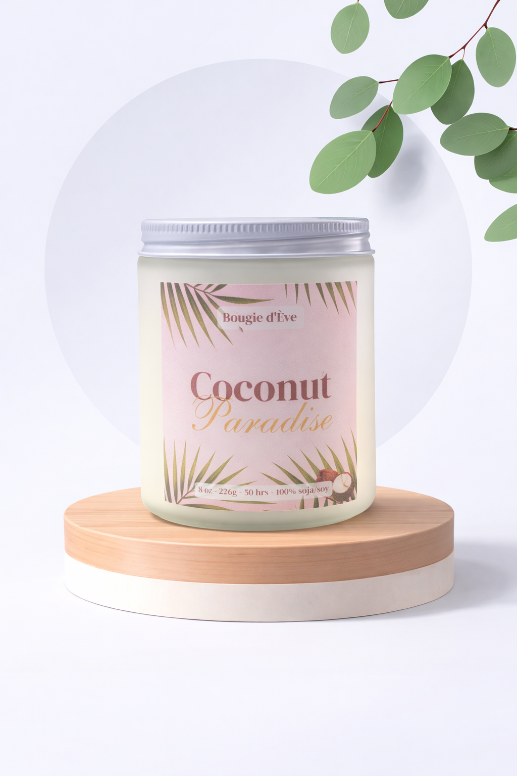 Bougie de soja 8 oz - Coconut paradise