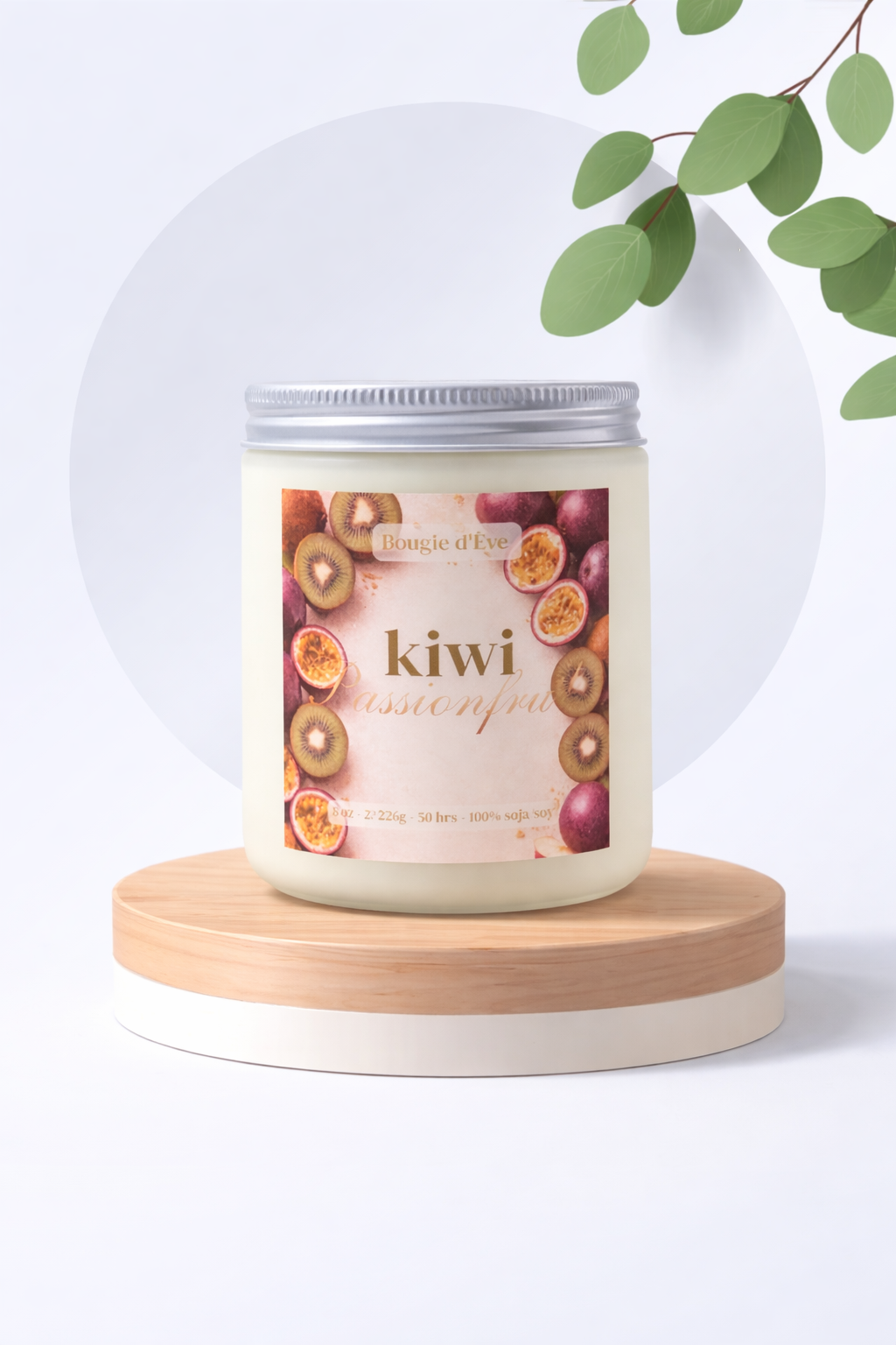 Bougie de soja 8 oz - kiwi passionfruit