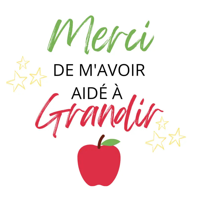 une pomme rouge avec les mots ne de avr de gari